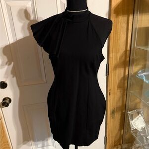 Fashion Nova Chic Black One-Shoulder Dress